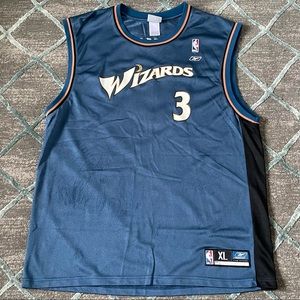 Vintage Wizards Dixon Number 3 Mens Basketball Jersey Size XL Blue
